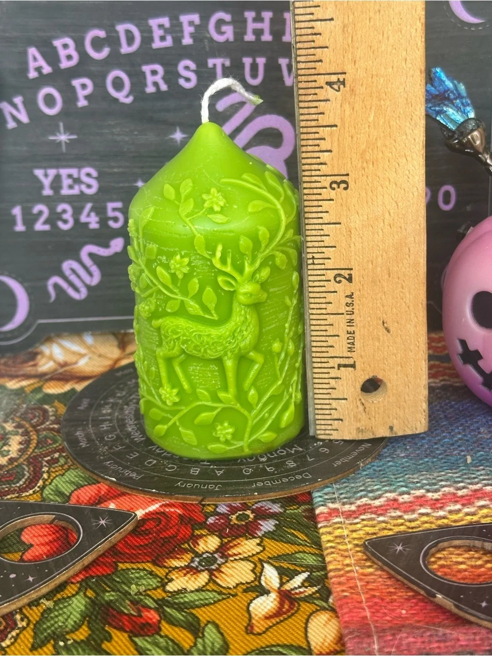 Woodland Deer Pillar Candle
